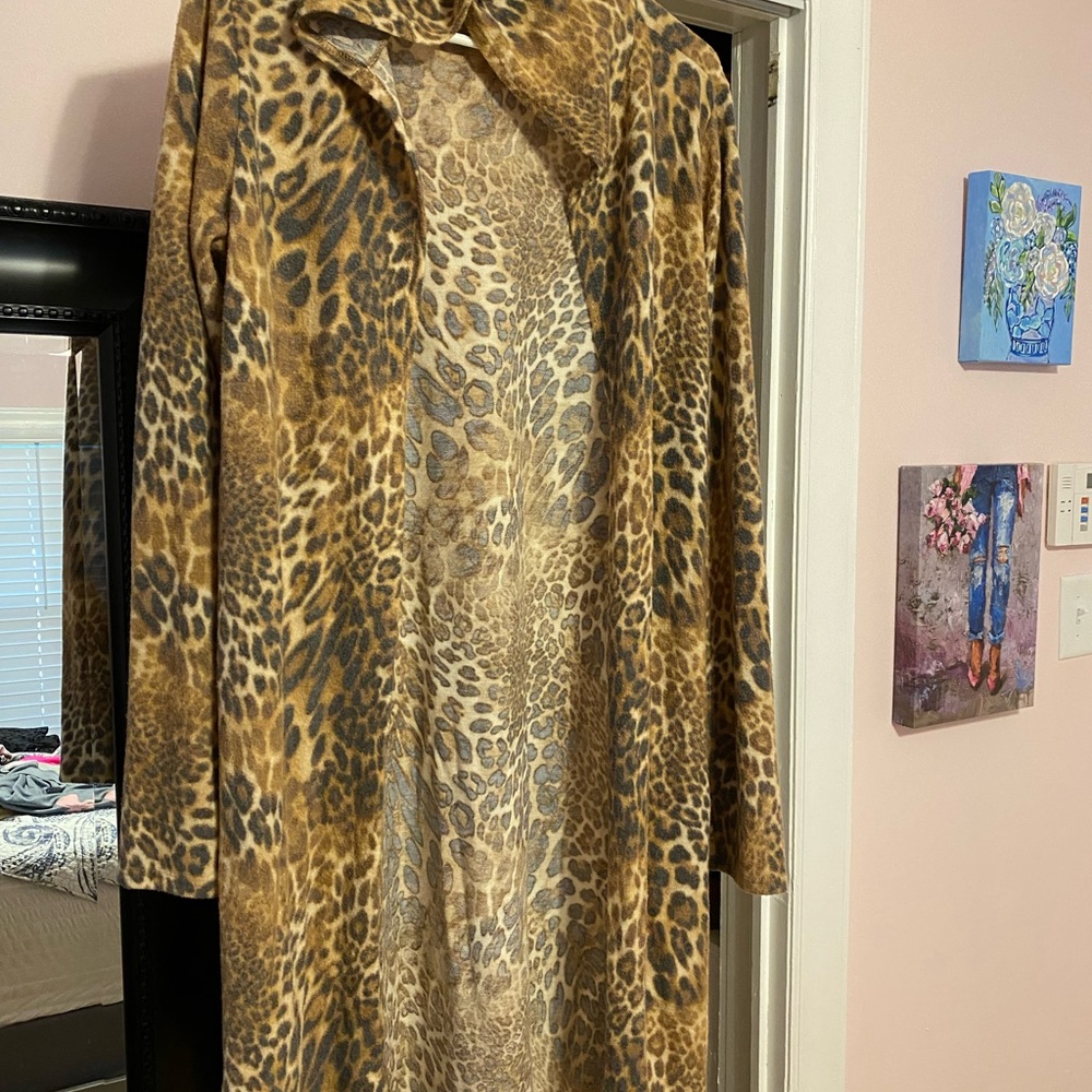Cheetah boutique cardigan